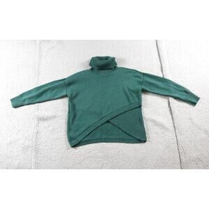 Kordal Sweater Xs Green Pima Cotton Alpaca Turtleneck Cropped Peru Pullover